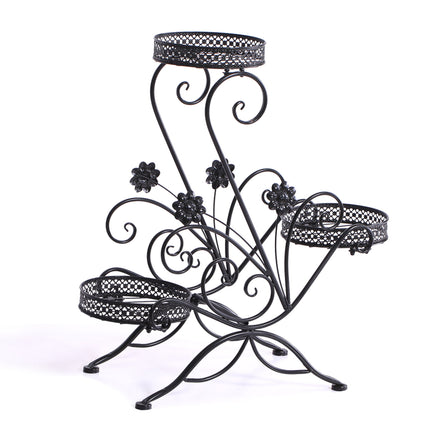 Levede Plant Stand Outdoor Indoor Metal Black-2018816658419879936