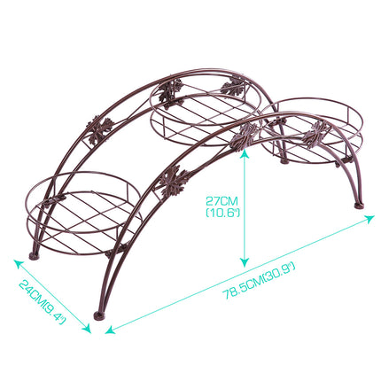 Levede Plant Stand Outdoor Indoor Metal Bronze-2018816651222454274