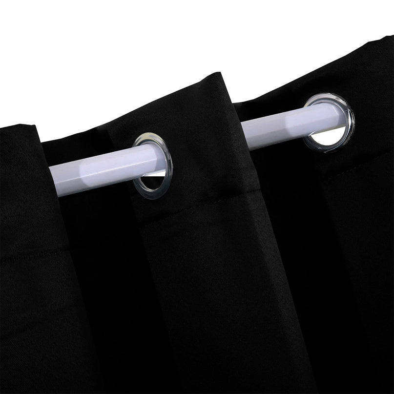 2x Blockout Curtains Panels 3 Layers Black-2018816668368769029