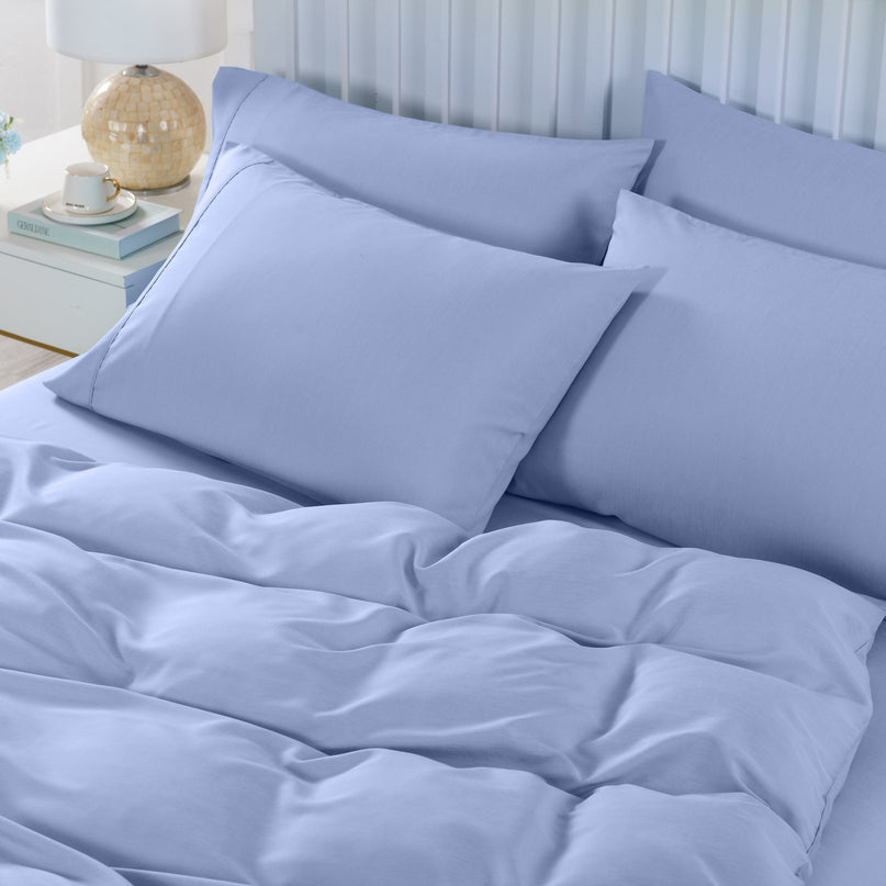 Royal Comfort Bamboo Cooling 2000TC 6-Piece Combo Set -Queen-Light Blue-1951134845220556802