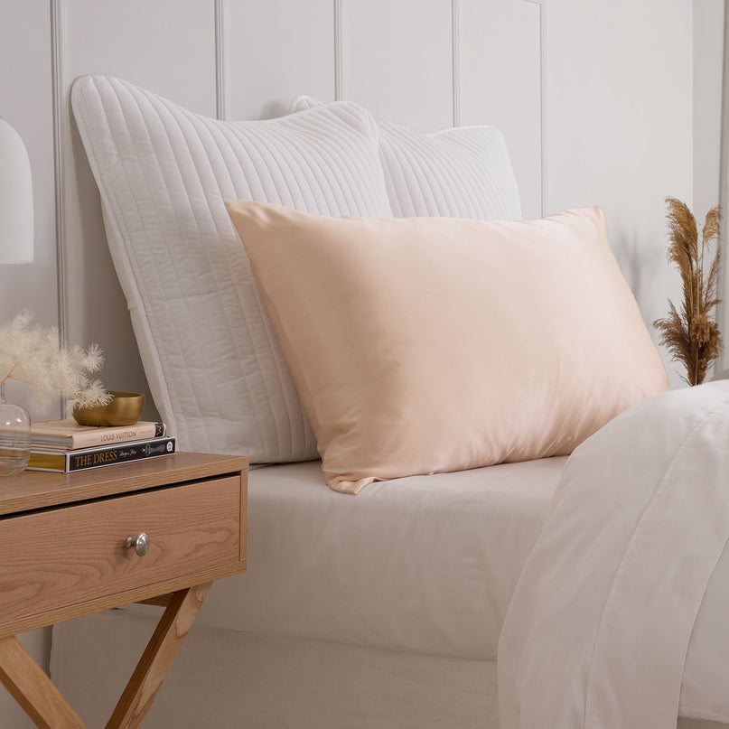 Pure Silk Pillow Case by Royal Comfort (Single Pack) - Champagne Pink-1951134815461969920