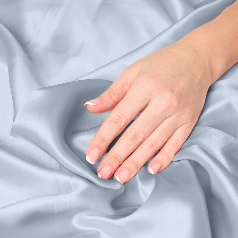 Pure Silk Pillow Case by Royal Comfort (Single Pack) - Soft Blue-1951134816229527558