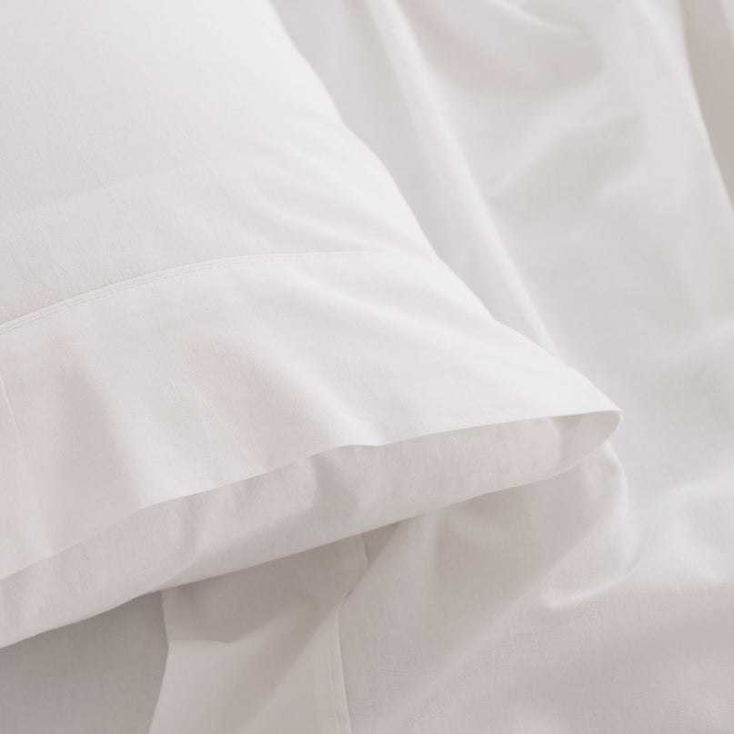 Royal Comfort Vintage Washed 100% Cotton Sheet Set King - White-1951134889655013379