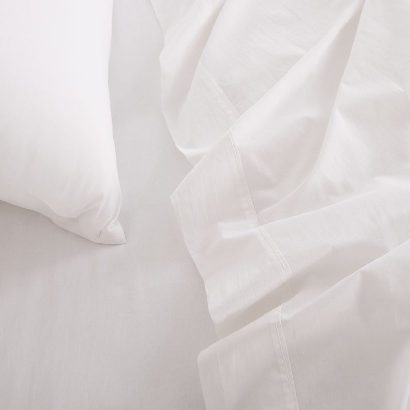Royal Comfort Vintage Washed 100% Cotton Sheet Set King - White-1951134889655013380