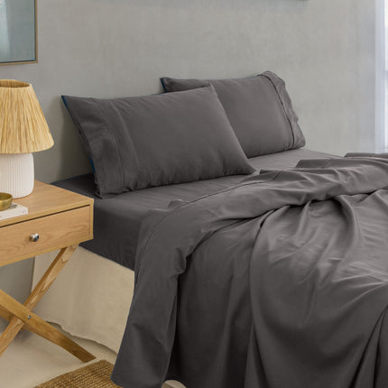Royal Comfort - Balmain 1000TC Bamboo cotton Sheet Sets (Queen) - Pewter-1951134852841607169
