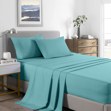 Royal Comfort Bamboo Cooling 2000TC Sheet Set - King Single-Aqua-1951134864979922944