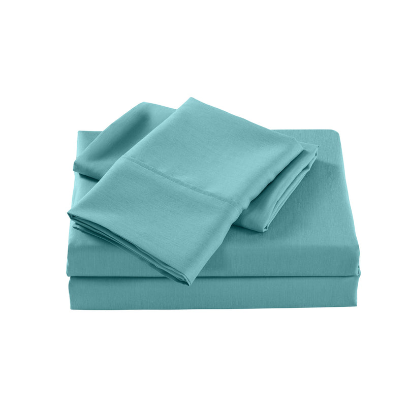 Royal Comfort Bamboo Cooling 2000TC Sheet Set - King Single-Aqua-1951134864979922946