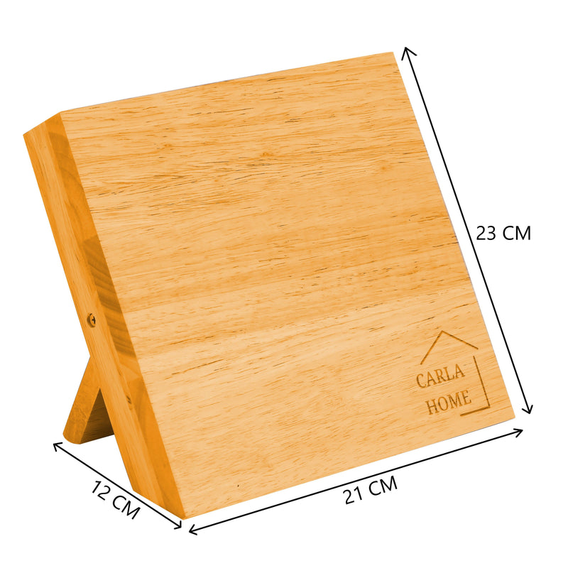 CARLA HOME Natural Bamboo Magnetic Knife Block Holder with Strong Magnets for Home Kitchen Storage & Organisation-1992735297133219846