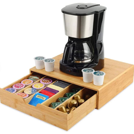CARLA HOME Bamboo K-Cup Coffee Pod Holder Storage Organizer  for Kitchen, Jewelry and Cosmetic-1992735300081815552