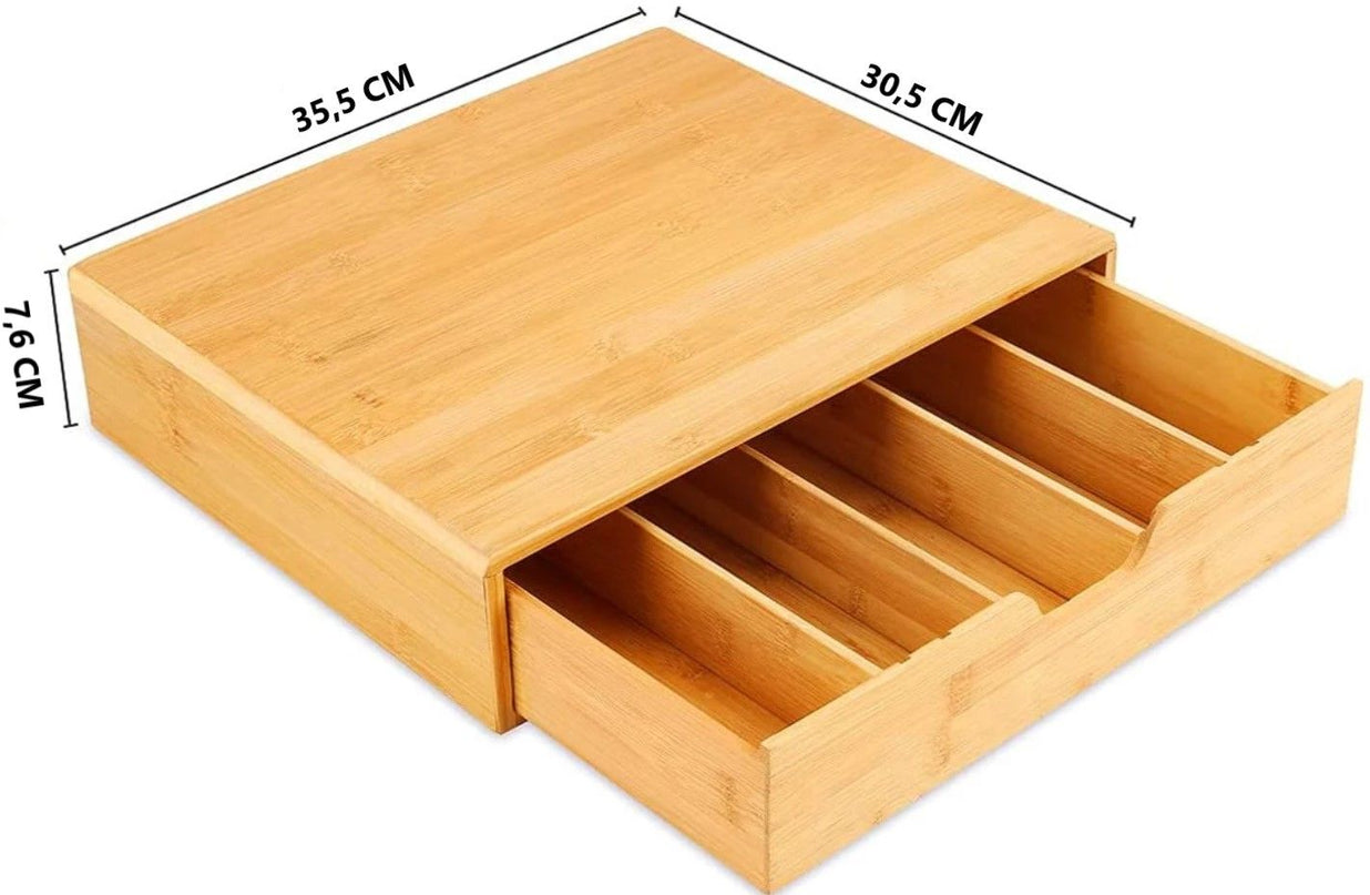 CARLA HOME Bamboo K-Cup Coffee Pod Holder Storage Organizer  for Kitchen, Jewelry and Cosmetic-1992735300081815559