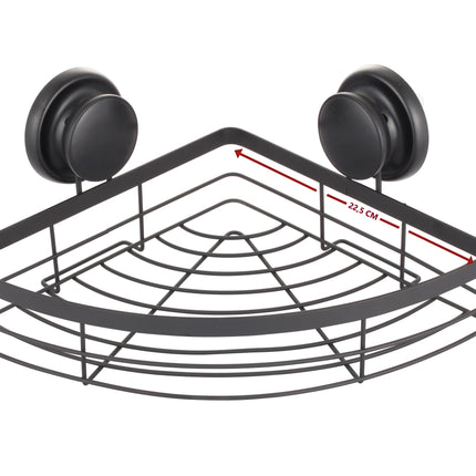 CARLA HOME  2 Pack Round Corner Shower Caddy Shelf Basket Rack with Premium Vacuum Suction Cup No-Drilling for Bathroom and Kitchen-1992735300270559237