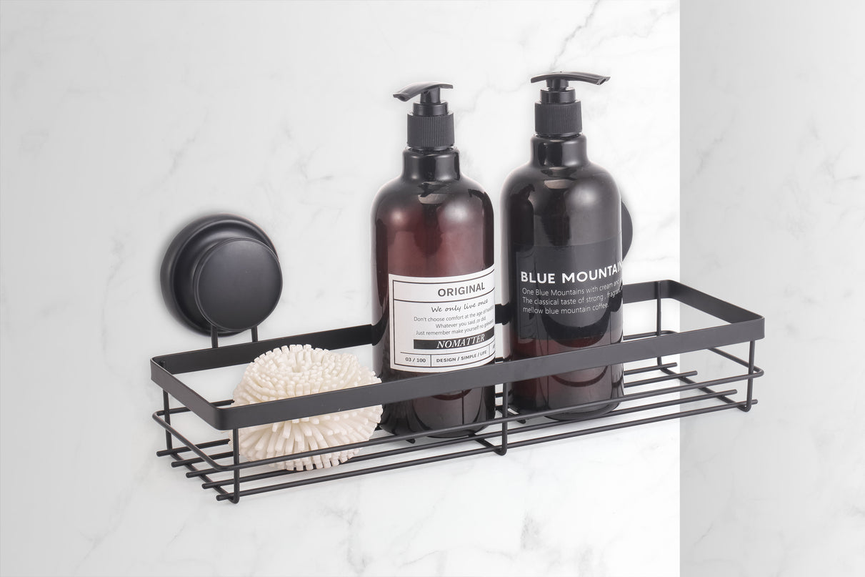 CARLA HOME  2 Pack Rectangular Corner Shower Caddy Shelf Basket Rack with Premium Vacuum Suction Cup No-Drilling for Bathroom and Kitchen-1992735303034605569