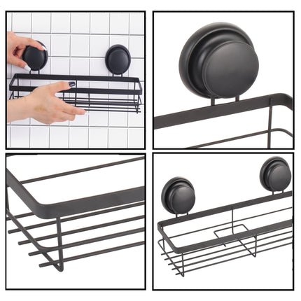 CARLA HOME  2 Pack Rectangular Corner Shower Caddy Shelf Basket Rack with Premium Vacuum Suction Cup No-Drilling for Bathroom and Kitchen-1992735303034605573