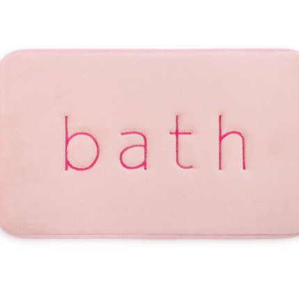 CARLA HOME Extra Thick Memory Foam & Super Comfort Bath Rug Mat for Bathroom (60 x 40 cm, Pink)-1992735299377172480