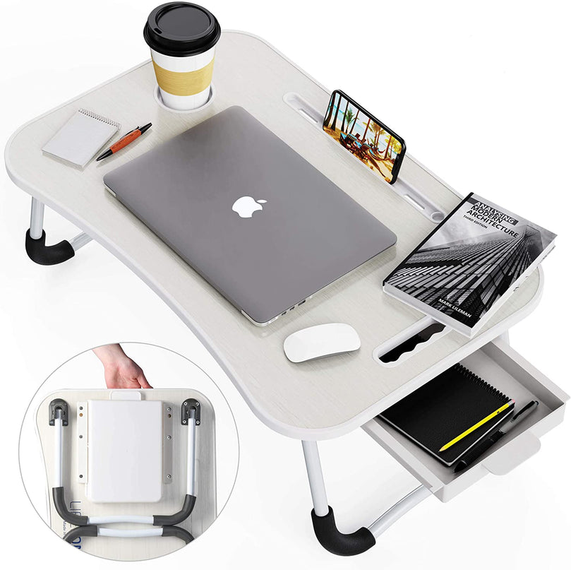 CARLA HOME Laptop Bed Desk with Storage and foldable legs for Adults, Kids & Home Office-1978962240824545280