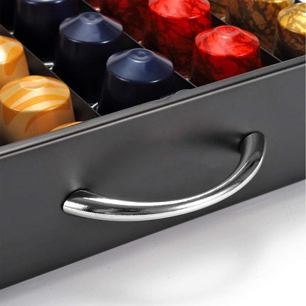 CARLA HOME Coffee Pods Holder Storage Drawer Compatible with 60 Nespresso Pods for Kitchen Storage & Organisation, Nespresso Pod Holder Coffee Machine for Home Storage (Black)-1992735291420577795