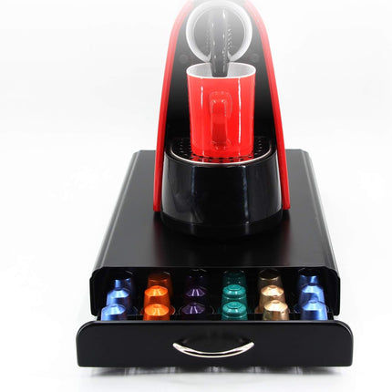 CARLA HOME Coffee Pods Holder Storage Drawer Compatible with 60 Nespresso Pods for Kitchen Storage & Organisation, Nespresso Pod Holder Coffee Machine for Home Storage (Black)-1992735291420577799