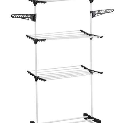 CARLA HOME Folding 3 Tier Clothes Laundry Drying Rack with Stainless Steel Tubes for Indoor & Outdoor Home-1992735292137803777