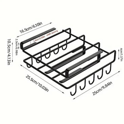 CARLA HOME Multifunctional Under Cabinet Cutting Board Metal Holder Organiser-1992735288446816263