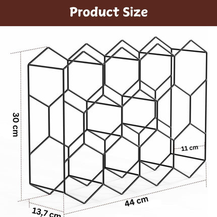 CARLA HOME 14 Bottle Freestanding Modern Metal Countertop Wine Rack Countertop-1992735284252512263