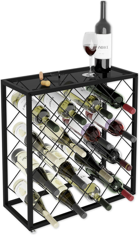 CARLA HOME Freestanding Metal Wine Rack for 25 Bottles-1992735287901556736