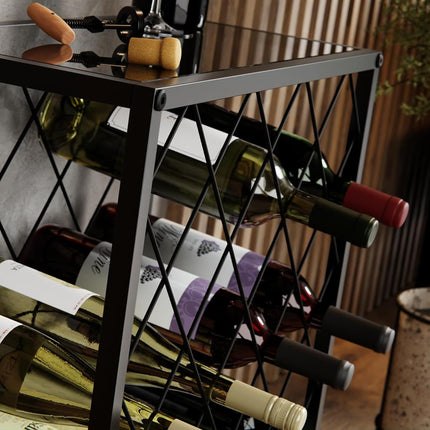 CARLA HOME Freestanding Metal Wine Rack for 25 Bottles-1992735287901556739