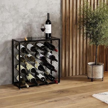 CARLA HOME Freestanding Metal Wine Rack for 25 Bottles-1992735287901556740