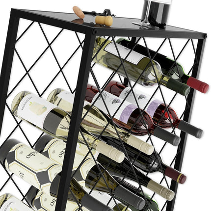 CARLA HOME Freestanding Metal Wine Rack for 25 Bottles-1992735287901556742