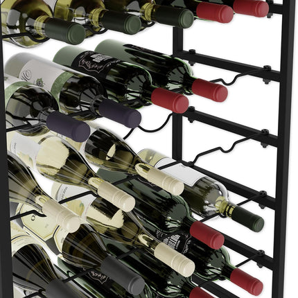 CARLA HOME 6-Tier Freestanding Wine Rack for 30 Bottles with Wood Countertop and Sturdy Metal Frame-1992735287175942147