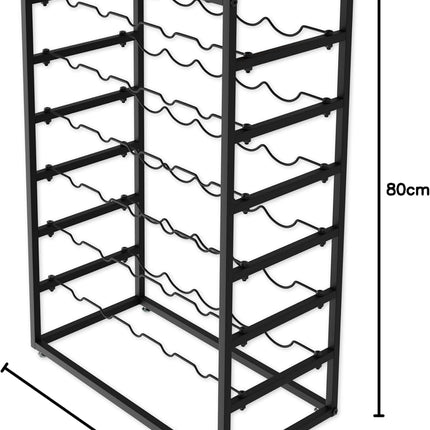 CARLA HOME 6-Tier Freestanding Wine Rack for 30 Bottles with Wood Countertop and Sturdy Metal Frame-1992735287175942151