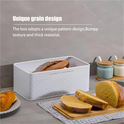 CARLA HOME Bread Bin with Bamboo Lid used as Chopping Board for Kitchen Countertop-1992735288803332098