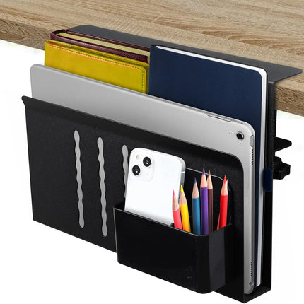 CARLA HOME Under Desk Side Laptop Holder Storage with No Drill Cable Management Tray and Pen Storage for Office and Home-1992735297477152768