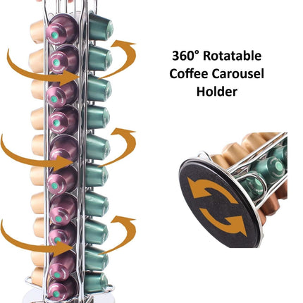 CARLA HOME Coffee Pods Holder Storage Compatible with 40 Nespresso Pods-1992735294604054533