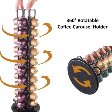 CARLA HOME Coffee Pods Holder Storage Compatible with 40 Nespresso Pods-1992735293182185476