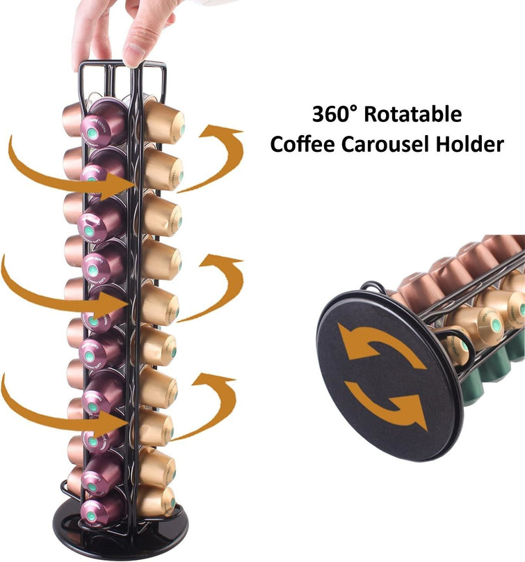 CARLA HOME Coffee Pods Holder Storage Compatible with 40 Nespresso Pods-1992735293182185476
