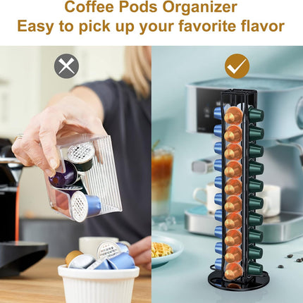 CARLA HOME Coffee Pods Holder Storage Compatible with 40 Nespresso Pods-1992735293182185477