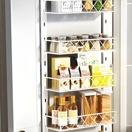 CARLA HOME 6 Tier Adjustable Baskets Over Door Pantry Organiser for Home Kitchen-1992735283900190721