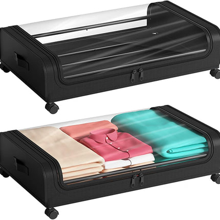 CARLA HOME XXL Under Bed Rolling Storage Containers with 50L Large Capacity and Wheels-1992735284432867328