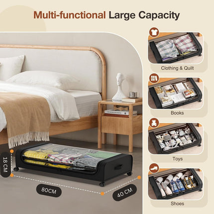 CARLA HOME XXL Under Bed Rolling Storage Containers with 50L Large Capacity and Wheels-1992735284432867330