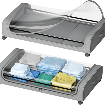 CARLA HOME XXL Under Bed Rolling Storage Containers with 50L Large Capacity and Wheels-1992735284076351488