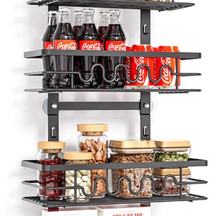 CARLA HOME 4 Tier Adjustable Baskets Over Door Pantry Organiser for Home Kitchen-1992735292326547456