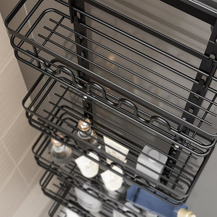 CARLA HOME 4 Tier Adjustable Baskets Over Door Pantry Organiser for Home Kitchen-1992735292326547462