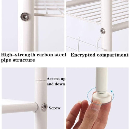 CARLA HOME 3-Tier Over The Toilet Storage Rack with Hooks & Paper Holder for Bathroom & Laundry Room-1992735286743928835