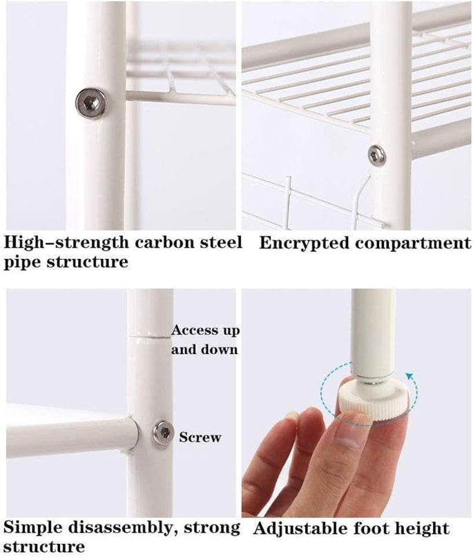 CARLA HOME 3-Tier Over The Toilet Storage Rack with Hooks & Paper Holder for Bathroom & Laundry Room-1992735286743928835