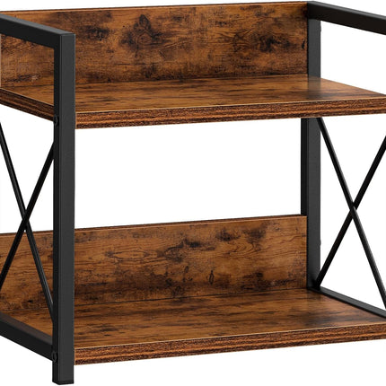 CARLA HOME 2-Tier Countertop Shelf Organizer Rustic Wood Kitchen Spice Rack for Storage, Condiments & Cabinet Organization-1992735286068645888