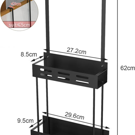 CARLA HOME Over the Door 2-tier Shower Caddy Organizer Shelf with Hooks for Bathroom-1992735298336985089