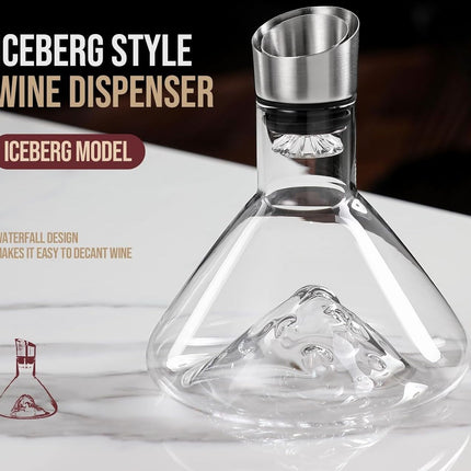 CARLA HOME Iceberg Wine Decanter with Aerator Filter and Lid-1992735295526801410