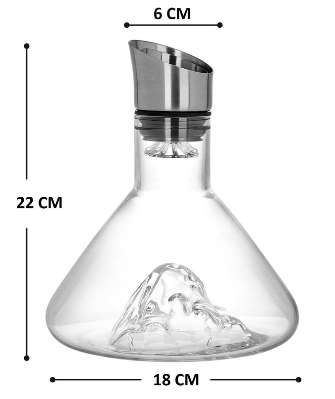 CARLA HOME Iceberg Wine Decanter with Aerator Filter and Lid-1992735295526801415