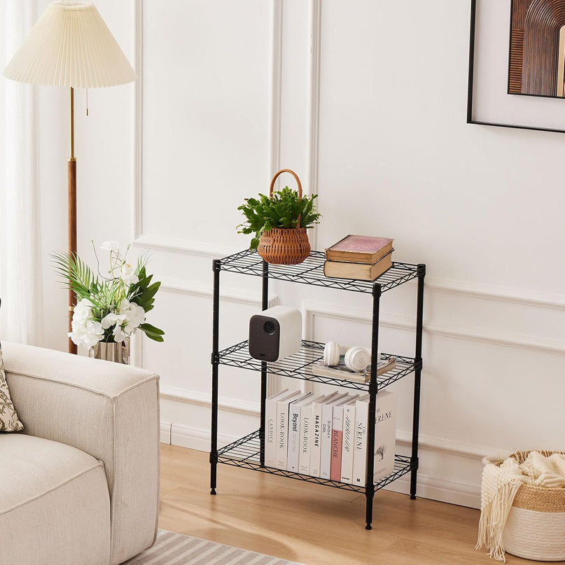 CARLA HOME 3-Tier Adjustable Metal Storage Shelves Wire Rack Organizer for Kitchen, Pantry, Bathroom or Laundry Room (45cm W x 40cm D x 103cm H)-1992735281702375425