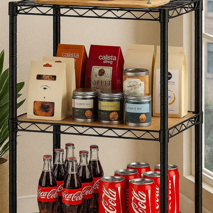 CARLA HOME 3-Tier Adjustable Metal Storage Shelves Wire Rack Organizer for Kitchen, Pantry, Bathroom or Laundry Room (45cm W x 40cm D x 103cm H)-1992735281702375430